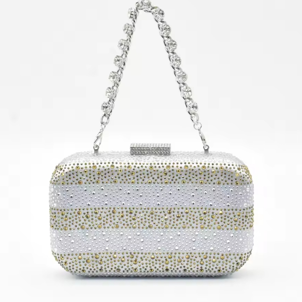 New Fashion Women Italian Shoes and Bags Set Decorated with Rhinestone - Picture 7 of 11